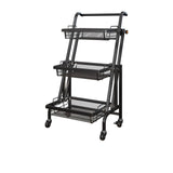 SOGA 3 Tier Steel Mesh Adjustable Kitchen Cart - Image 01