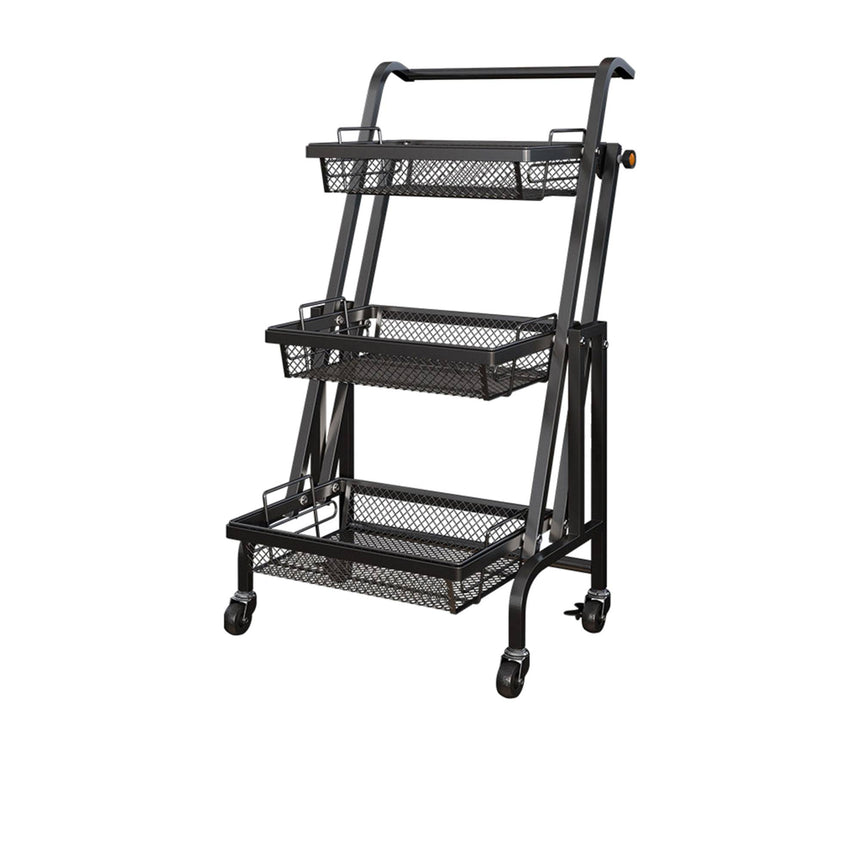 SOGA 3 Tier Steel Mesh Adjustable Kitchen Cart - Image 01