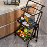 SOGA 3 Tier Steel Mesh Adjustable Kitchen Cart - Image 02