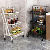 SOGA 3 Tier Steel Mesh Adjustable Kitchen Cart - Image 05