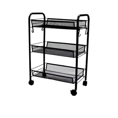 SOGA 3 Tier Steel Mesh Kitchen Cart - Image 01