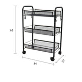 SOGA 3 Tier Steel Mesh Kitchen Cart - Image 06