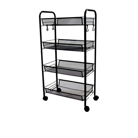 SOGA 4 Tier Steel Mesh Kitchen Cart - Image 01