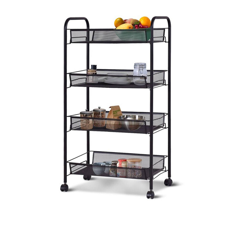 SOGA 4 Tier Steel Mesh Kitchen Cart - Image 04