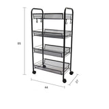 SOGA 4 Tier Steel Mesh Kitchen Cart - Image 06