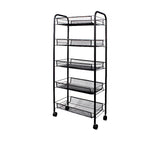 SOGA 5 Tier Steel Mesh Kitchen Cart - Image 01