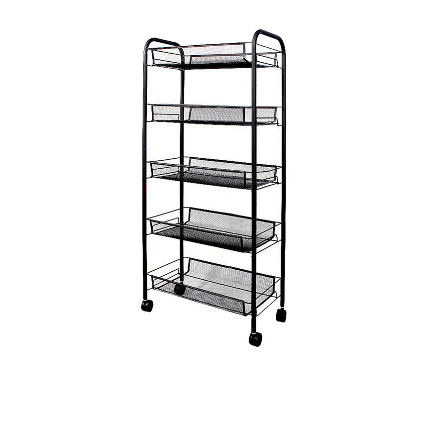 SOGA 5 Tier Steel Mesh Kitchen Cart - Image 01