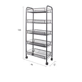 SOGA 5 Tier Steel Mesh Kitchen Cart - Image 04