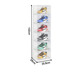 SOGA 6 Tier Shoe Organiser with Magnetic Door Clear - Image 03