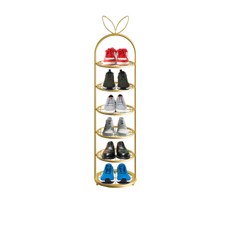 SOGA Bunny Ears 6 Tier Metal Shoe Organiser - Image 01