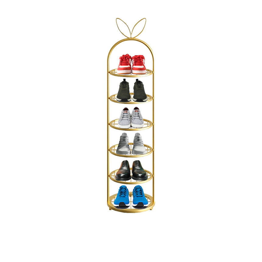 SOGA Bunny Ears 6 Tier Metal Shoe Organiser - Image 01