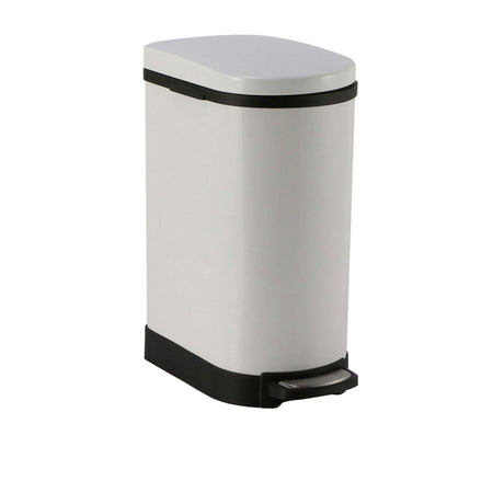 Soga Rectangular Pedal Bin 10L White - Image 01