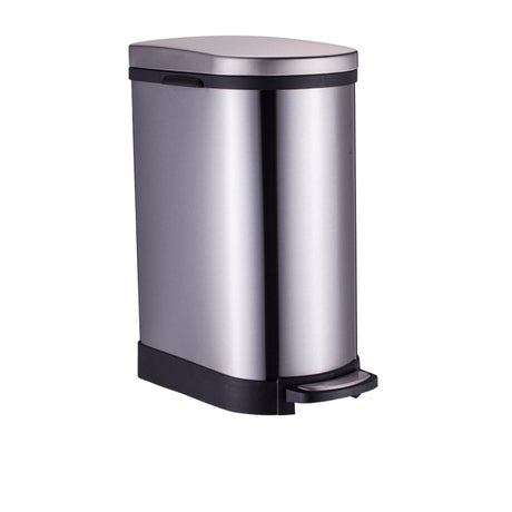 Soga Rectangular Pedal Bin 10L Silver - Image 01