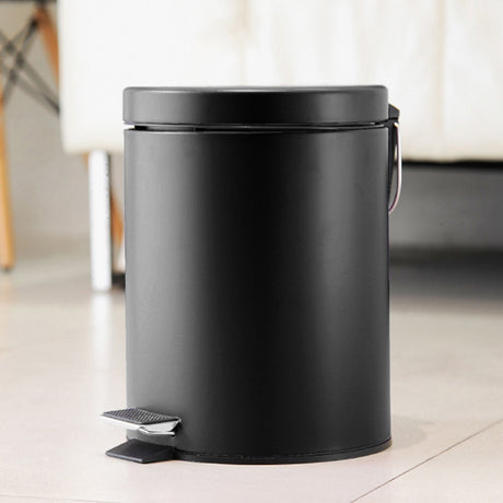 Soga Round Pedal Bin 12L Black - Image 02