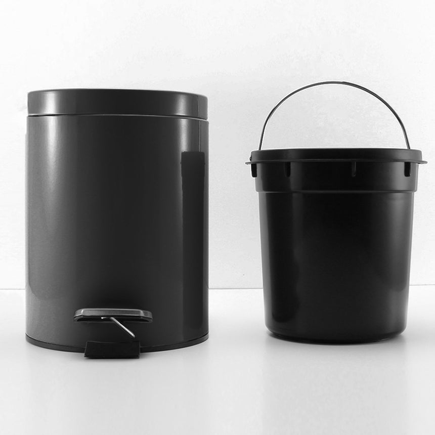 Soga Round Pedal Bin 12L Black - Image 05