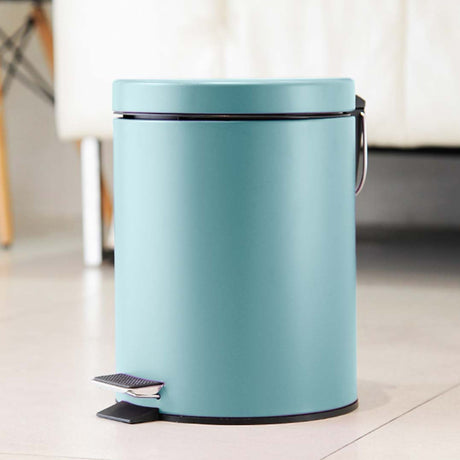 Soga Round Pedal Bin 7L Blue - Image 02