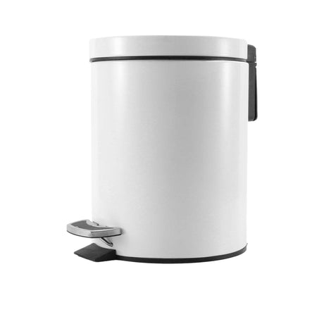 Soga Round Pedal Bin 7L White - Image 01