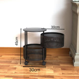 SOGA Round 2 Tier Steel Mesh Rotating Kitchen Cart - Image 04