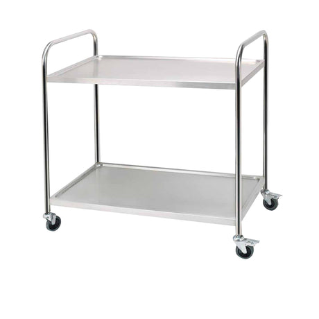 SOGA Stainless Steel 2 Tier Utility Cart 86x54cm - Image 01