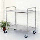 SOGA Stainless Steel 2 Tier Utility Cart 86x54cm - Image 03