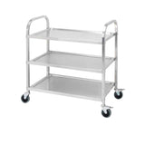 SOGA Stainless Steel 3 Tier Utility Cart 75x40cm - Image 01