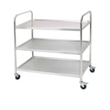 SOGA Stainless Steel 3 Tier Utility Cart 81x46cm - Image 01