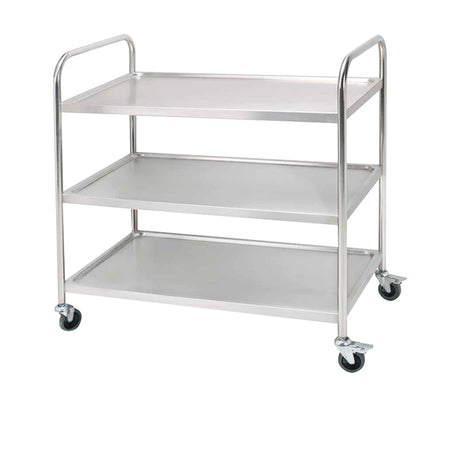 SOGA Stainless Steel 3 Tier Utility Cart 86x54cm - Image 01