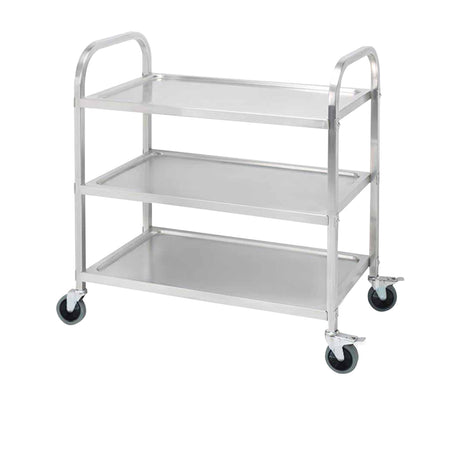 SOGA Stainless Steel 3 Tier Utility Cart 95x50cm - Image 01