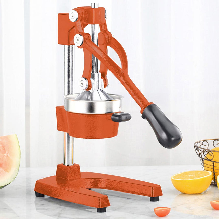 Soga Stainless Steel Commercial Manual Juicer Orange - Image 02