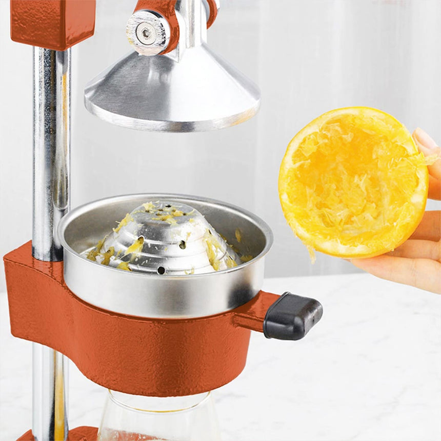 Soga Stainless Steel Commercial Manual Juicer Orange - Image 03