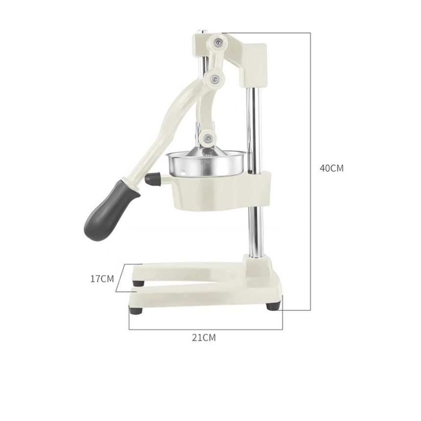 Soga Stainless Steel Commercial Manual Juicer White - Image 04