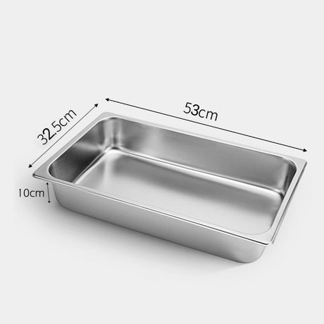 Soga Stainless Steel Gastronorm Pan 1/1 10cm Deep Set of 2 - Image 02