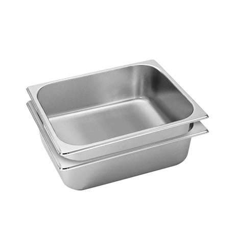 Soga Stainless Steel Gastronorm Pan 1/2 10cm Deep Set of 2 - Image 01