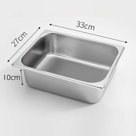 Soga Stainless Steel Gastronorm Pan 1/2 10cm Deep Set of 2 - Image 02