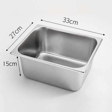 Soga Stainless Steel Gastronorm Pan 1/2 15 cm Deep Set of 2 - Image 02