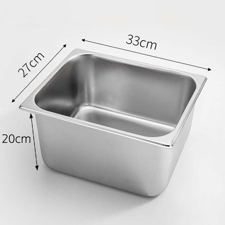 Soga Stainless Steel Gastronorm Pan 1/2 20cm Deep Set of 2 - Image 02