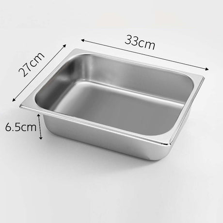 Soga Stainless Steel Gastronorm Pan 1/2 6.5cm Deep Set of 2 - Image 02