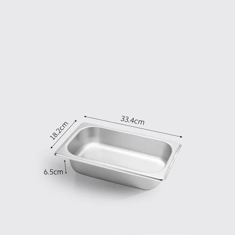 Soga Stainless Steel Gastronorm Pan 1/3 6.5cm Deep Set of 2 - Image 02