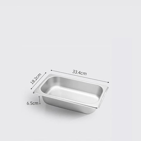 Soga Stainless Steel Gastronorm Pan 1/3 6.5cm Deep - Image 02