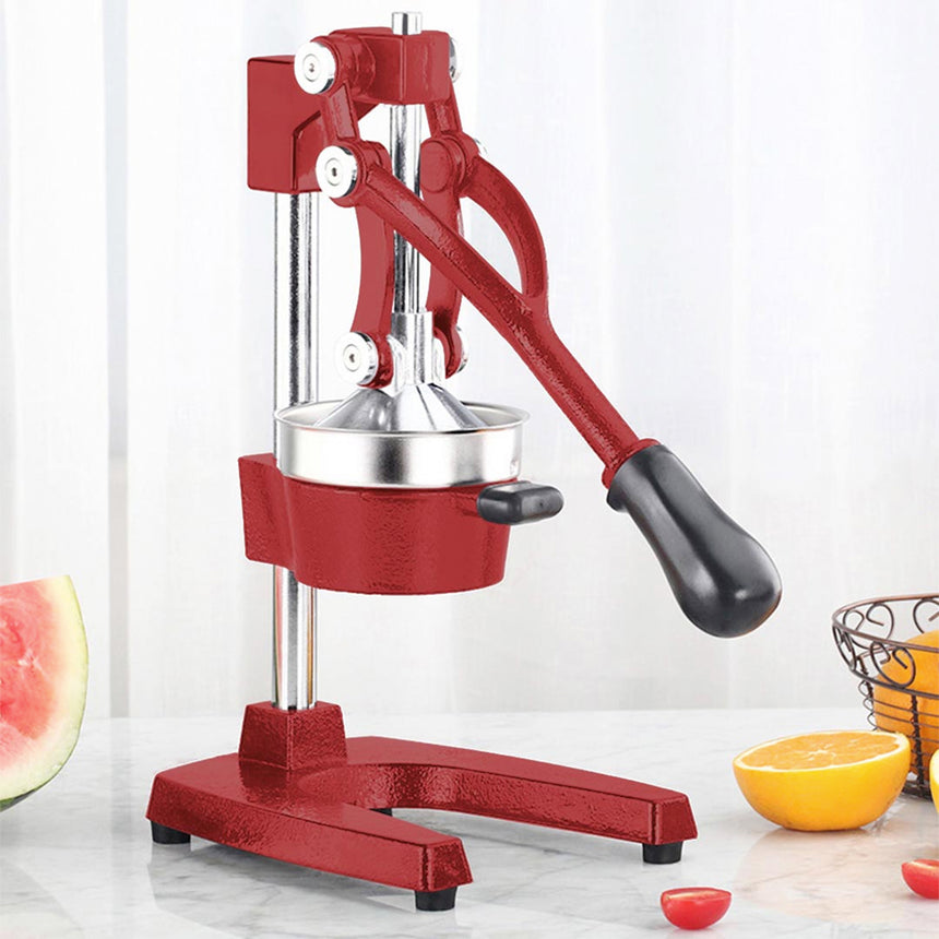 Soga Stainless Steel Manual Juicer Red - Image 02