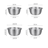 SOGA Stainless Steel Nesting Basin Colander Set 4pc - Image 02