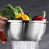 SOGA Stainless Steel Nesting Basin Colander Set 4pc - Image 03