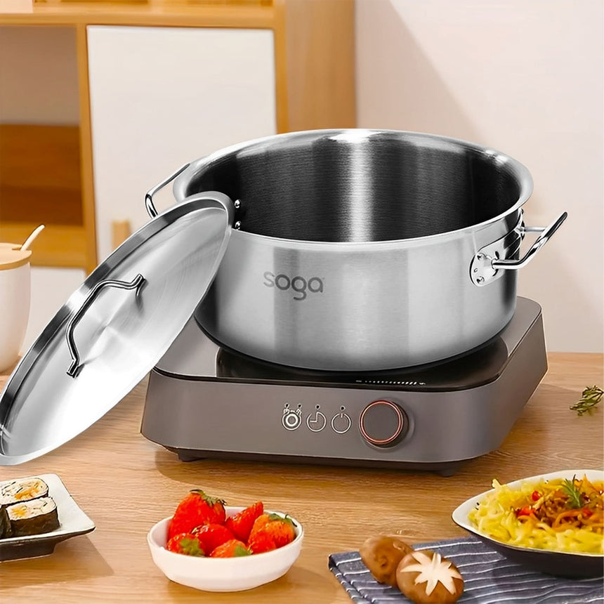 Soga Stainless Steel Stockpot 25cm - 9L - Image 02