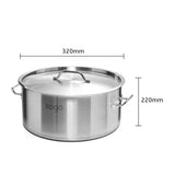 Soga Stainless Steel Stockpot 32cm - 17L - Image 05