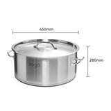 Soga Stainless Steel Stockpot 45cm - 44L - Image 05