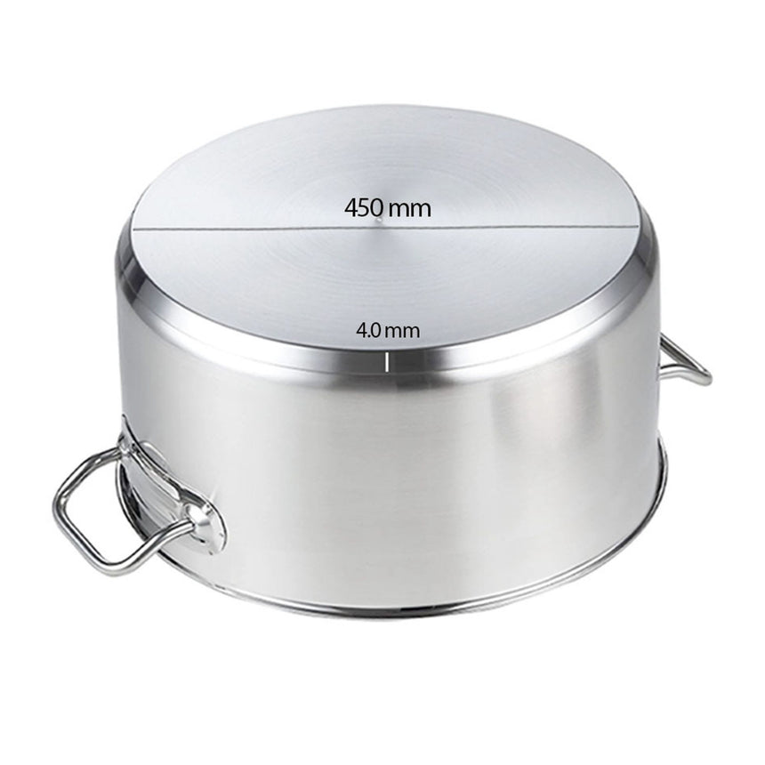 Soga Stainless Steel Stockpot 45cm - 44L - Image 06