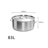 Soga Stainless Steel Stockpot 55cm - 83L - Image 05