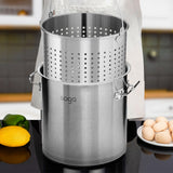 Soga Stainless Steel Stockpot with Pasta Strainer 30cm - 21L - Image 05