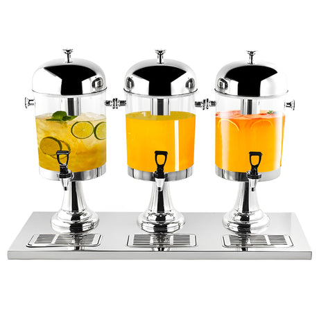 Soga Triple Head Beverage Dispneser 24L Stainless Steel - Image 01