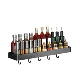 SOGA Wall Mounted Kitchen Spice Storage Organiser with Hooks 32cm - Image 01